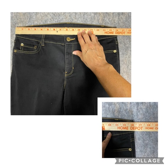 Michael Kors Dark Blue/Black Boot Cut Dressy Casual Closet Staple Jeans - Sz 8 - Picture 8 of 15
